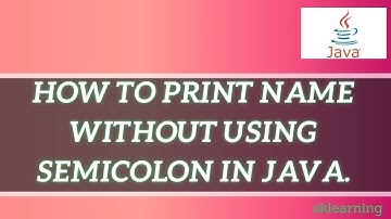 HOW TO PRINT NAME WITHOUT USING SEMICOLON IN JAVA