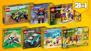 All LEGO® Creator 3in1 2022 sets 1HY [21in1] | Building Instructions | Buggy, Super Robot, Tiger...