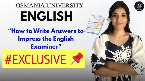 పరీక్షకుడిని ఇంప్రెస్ చేయడానికి ఇంగ్లీష్ సమాధానాలు ఎలా రాయాలి || ఇంగ్లీష్ || డిగ్రీ || OU || ‎@sh...