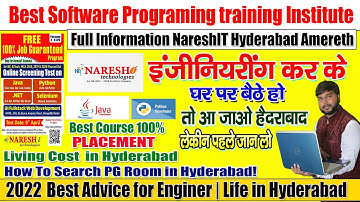 Naresh IT Best Software Coaching Institute in hyderabad 100% job guarantee program full details 2022