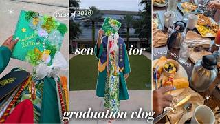 HIGH SCHOOL GRADUATION VLOG 👩🏽🎓🫶🏽 *grwm, decorating my cap, brunch with family, etc*