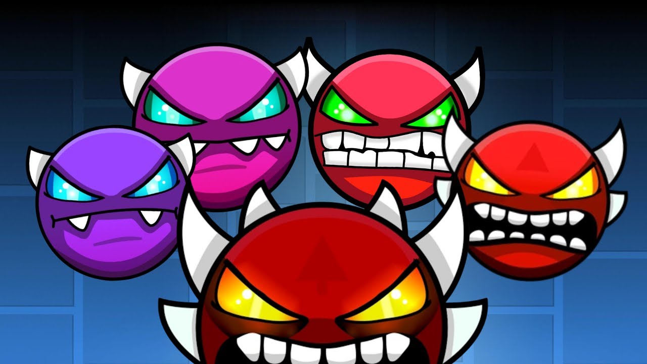 My FIRST DEMON of EACH DIFFICULTY | Geometry Dash - YouTube