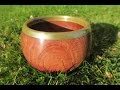 Woodturning a Brass Brimmed Bubinga Bowl