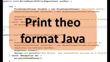 Print theo format trong Java