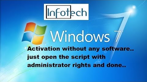 Windows 7 activation with just one Click and Done...