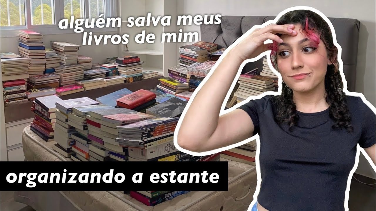 limpando e organizando a estante de livros 📚🛠 (até que enfim, tava podre)