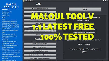 Maloul Tool V 1.1 Latest Free 100% Tested | OPPO Diag | MI Diag | Samsung Restore Orignal Imei  More