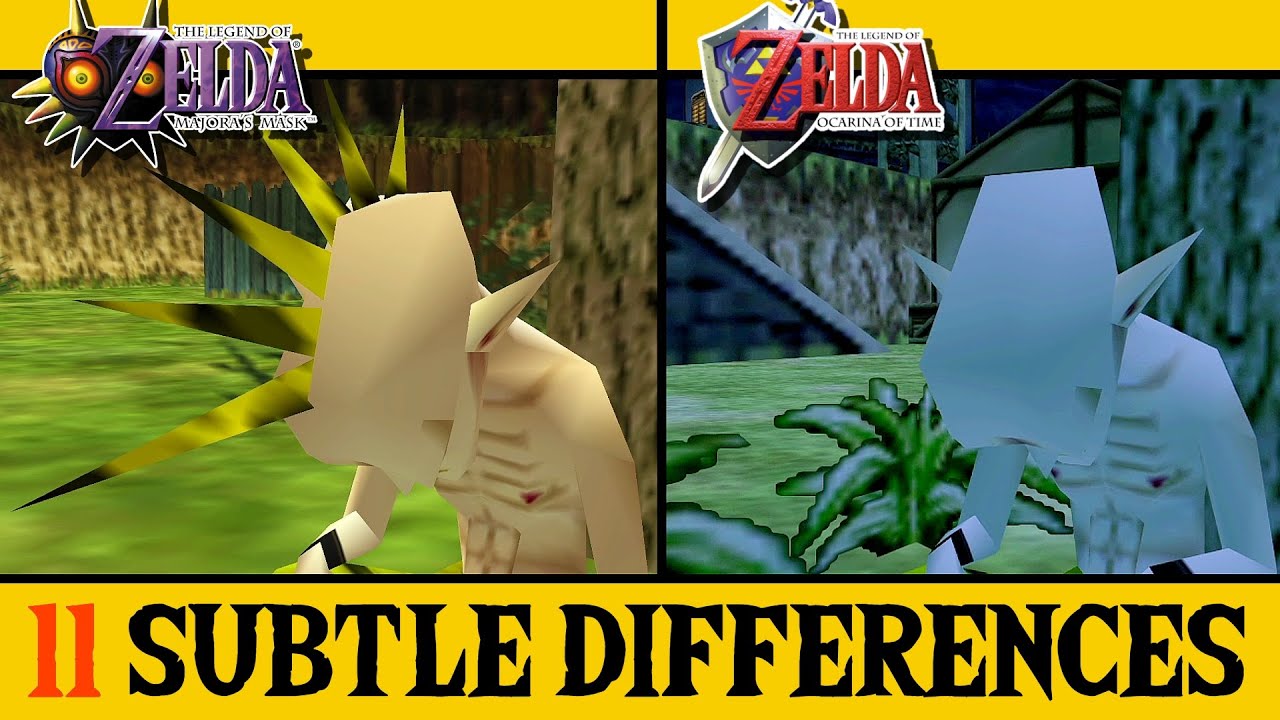 Some graphical differences for Link in Ocarina of Time and Majora's Mask -  Zelda Universe