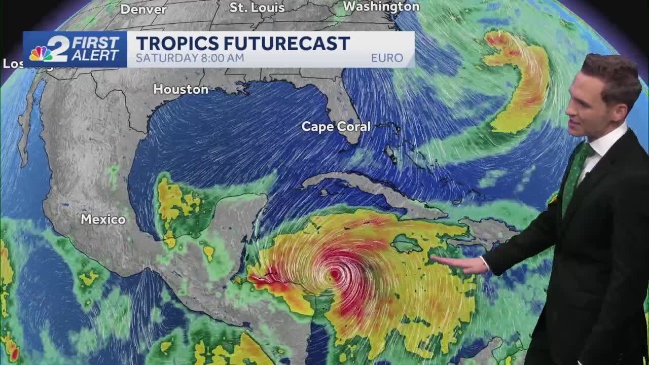High chance for tropical development in the Caribbean - YouTube