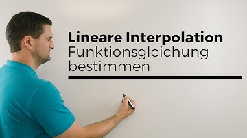 Lineare Interpolation, Funktionsgleichung bestimmen, ohne Graph, Beispiel | Mathe by Daniel Jung