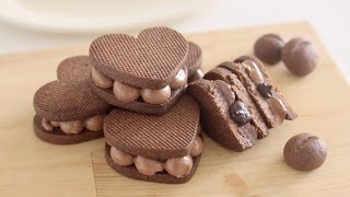 クッキー（チョコレートバターサンドクッキー）｜HidaMari Cookingさんのレシピ書き起こし