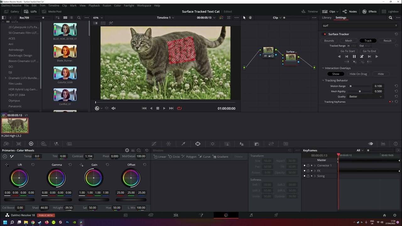 DaVinci Resolve 18 How To Surface Track With Text YouTube