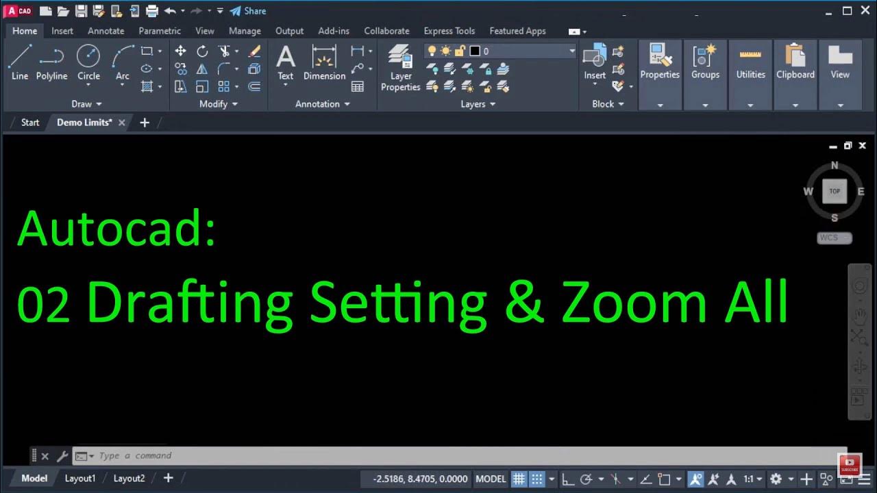 02 Autocad Drafting Setting and Zoom All YouTube