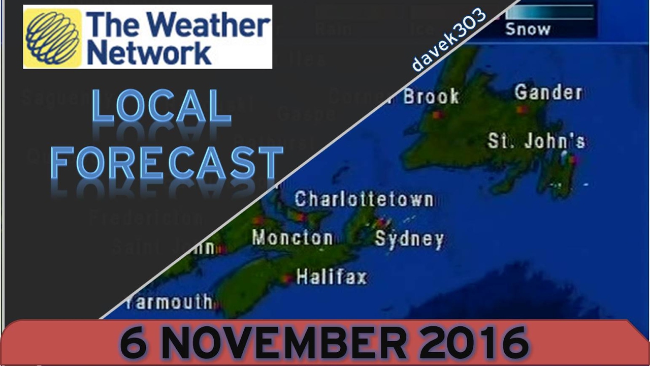 The Weather Network Local Forecast 6 November 2016 Youtube