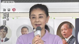 【ノーカット】石井苗子氏（維新）が比例で当選「納得のいく税金の使い方を」(2022年7月11日)