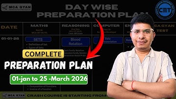Day Wise Preparation Plan for MAH MCA CET 2026 | Complete Strategy to Score 99+ 📅🔥