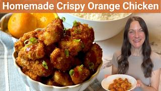 Homemade Crispy Orange Chicken with coconut rice