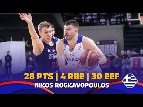 Insane Performance by Nikos Rogkavopoulos: Greece vs. Serbia | #FIBAWC 2023 Qualifiers