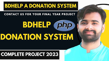 BDHelp - Online NGO Donation System in PHP - VU Final Year Project 2023 - BDHelp Project in PHP