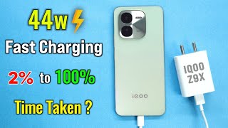 IQOO Z9x 5G Charging Test ⚡️| iqoo z9x 5g battery charging test 0 to 100% time | iqoo z9x 5g review