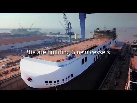 DFDS' first newbuilding roro ferry from the Jinling Shipyard in China