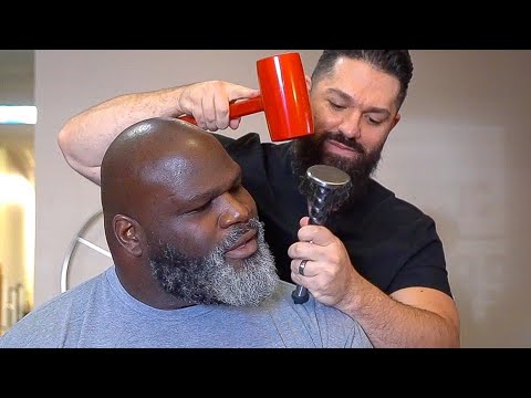 WORLD STRONGEST MAN: Mark Henry gets Neck Pain HAMMERED Away