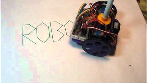 Turtle Robot Drawing "Robots Rock"