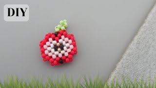 DIY Beaded Apple Charm Tutorial | How to Make a Fruit Jewelry Piece Update