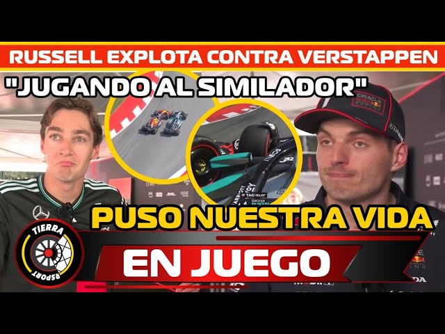 ¡JUGO CON MI VIDA! RUSSELL EXPLOTA FURIOSO CONTRA VERSTAPPEN PENSABA QUE ESTABA JUGANDO EN SIMULADOR