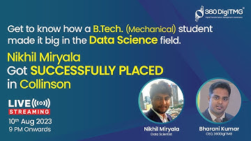 Interview with Nikhil Miryala | Collinson | Data Scientist | 360DigiTMG