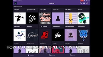 How to unblock people on twitch