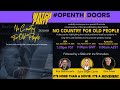 #OPENTHEDOORS PRESENTS: NO COUNTRY FOR OLD PEOPLE  WATCH PARTY