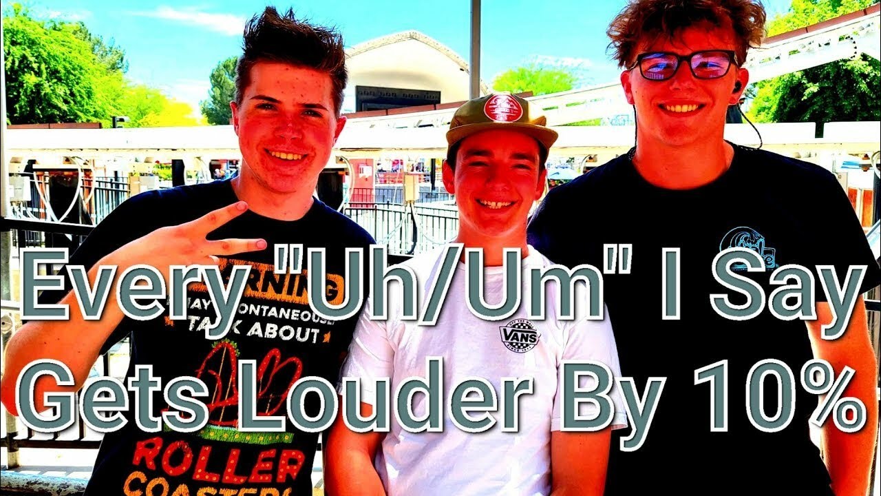 Six Flags Magic Mountain Vlog but every "uh/um" I say gets louder by 10%