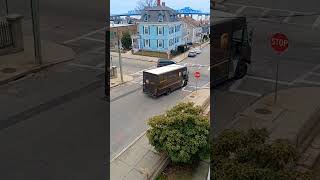 Ups Driver Barely Stops At Stop Sign  Because His Brakes Are Going Ups Do Better violation