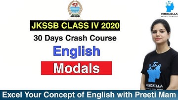 JKSSB CLASS IV 2020 | 30 Days Crash Course | English | Modals | By Preeti Ma