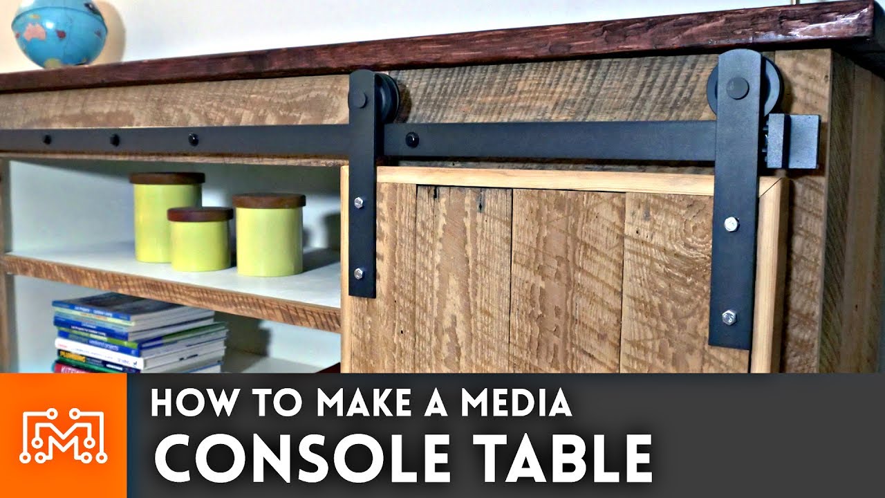 Media Console Table Woodworking How To - YouTube