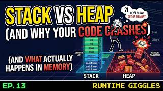 Stack vs Heap — Pick Wrong and Your Program CRASHES | Runtime Giggles | Day 13