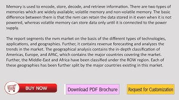 Non Volatile Memory Market