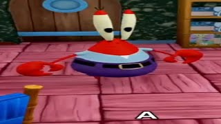 Squidward scares Mr Krabs