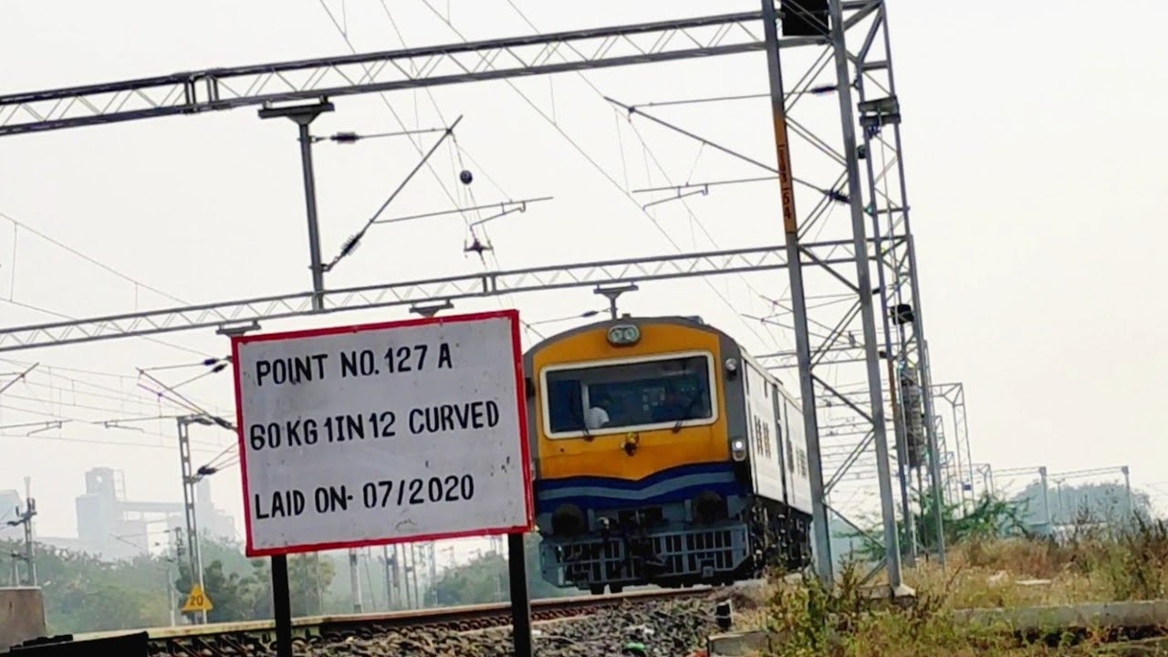 RVNL OHE Inspection Car Arriving Bijapur Line At Hotgi Junction - YouTube