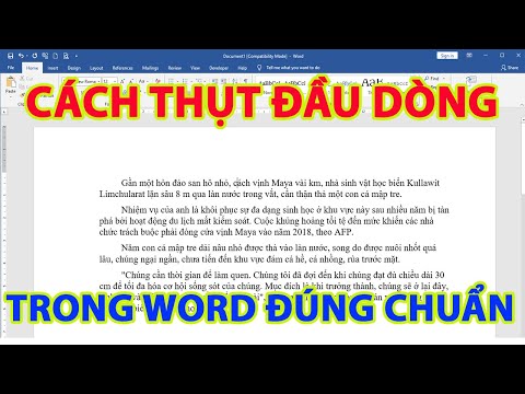 Cách thụt đầu dòng trong word đúng chuẩn