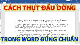 3 cách thụt lề đầu dòng văn bản trong word đơn giản và hiệu quả nhất