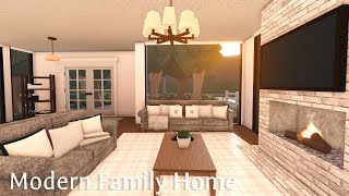 Modern Family Home  Roblox Bloxburg  Speed Build