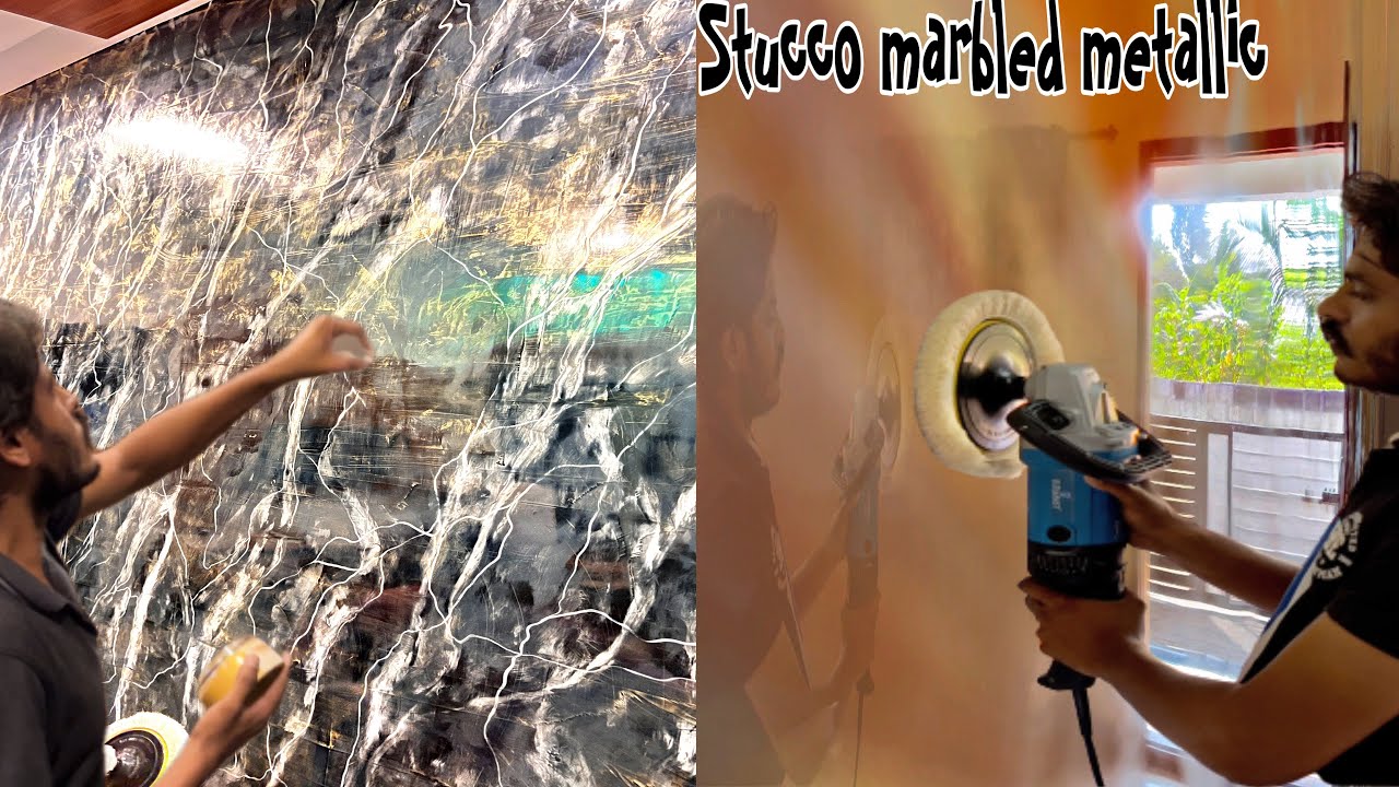 Venatian stucco metallics making on walls simply||Texture designing on walls|part-3