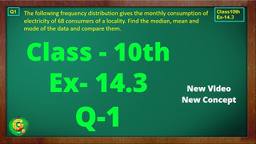 Ex 14.3 Q1 Class10 | Statistics | Class10 Math | Class10 Ex 14.3 Q1 | Green Board Classes