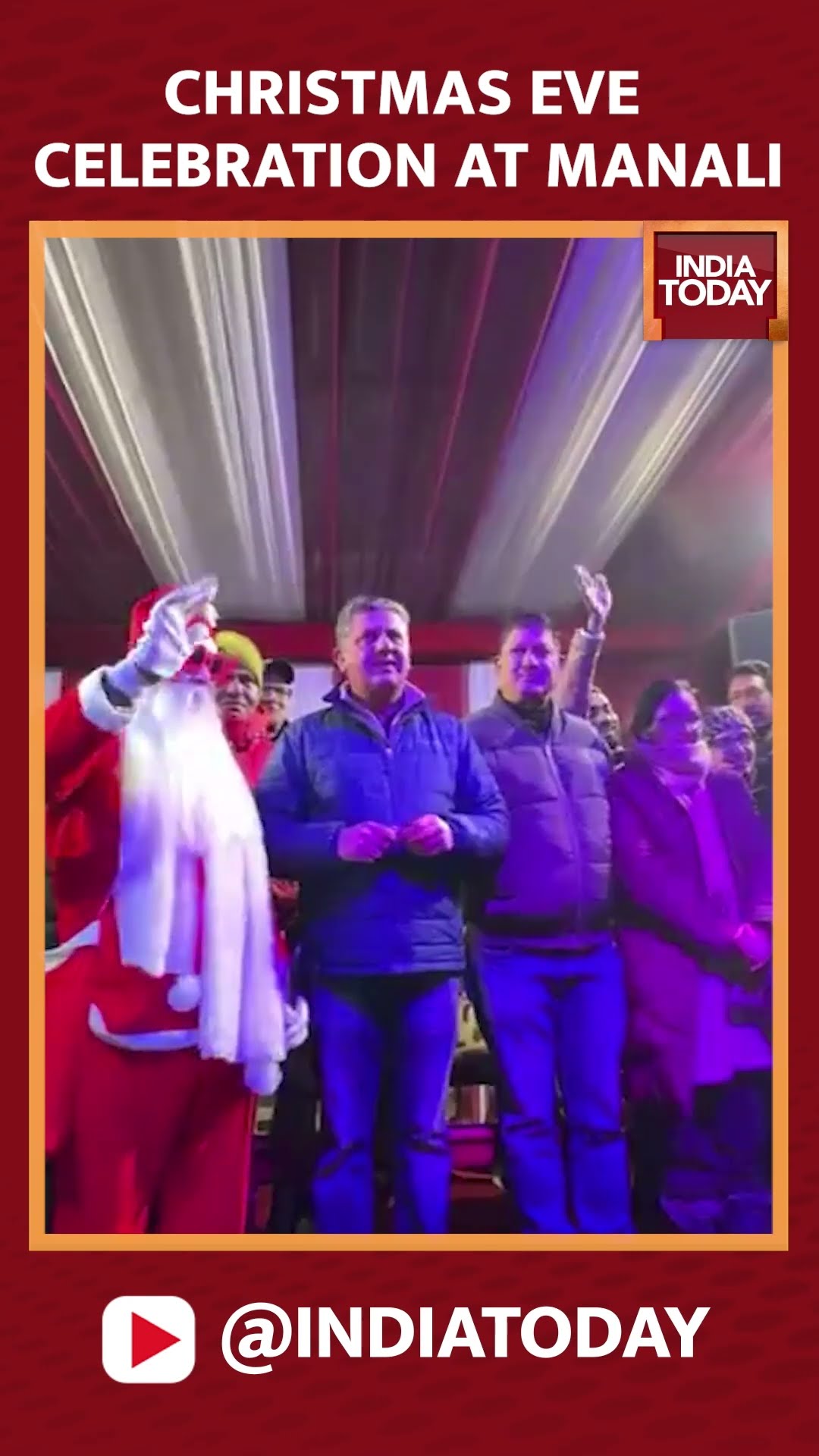 Christmas Eve 2024: Celebration Begins At Himachal's Manali Mall Road #shorts #christmas