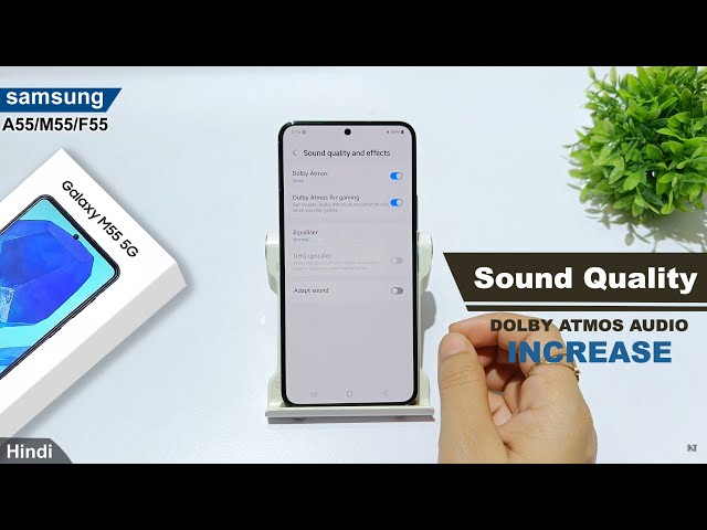 How to enable dolby atmos audio in samsung galaxy m55 5g | samsung a55 me game sound kaise lagaye class=
