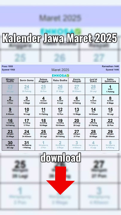 Kalender Jawa Maret 2025
