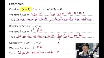 5.2 Ordinary vs Singular points(Mathematics for Engineering 3)