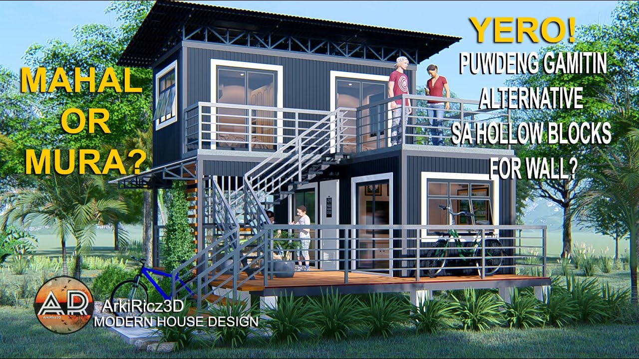 SIMPLE HOUSE I METAL HOUSE DESIGN 7X7.5M. 2 BEDROOMS l CONTAINER